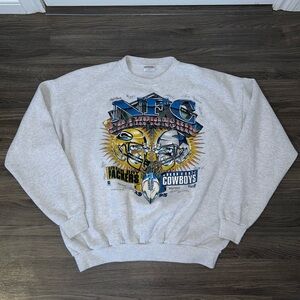 Vintage 1995 Superbowl Made in USA Graphic Crewneck Sweatshirt